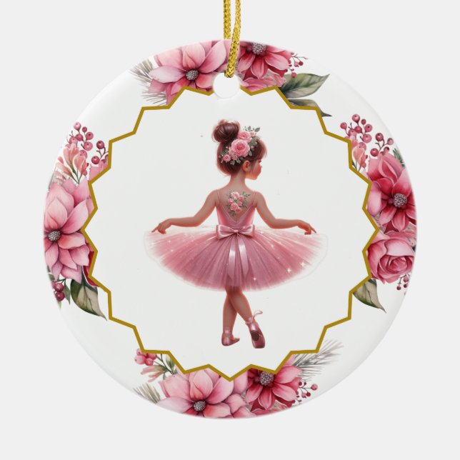 Ballerina Ceramic Ornament (Front)