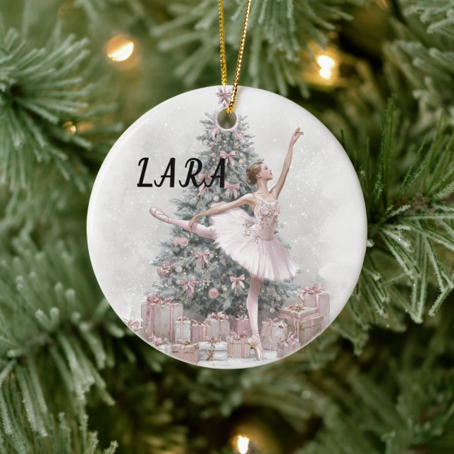 Ballerina Christmas Ornament – Add Your Name (Tree)