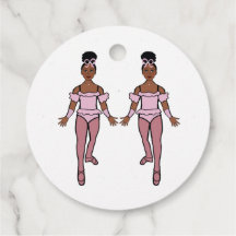 Ballerina Circle Favour Tags #1