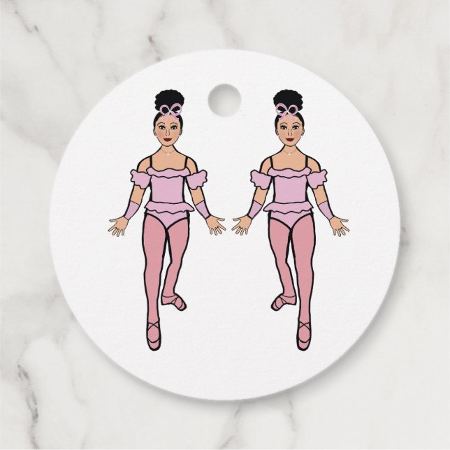 Ballerina Circle Favour Tags #2 (Back)
