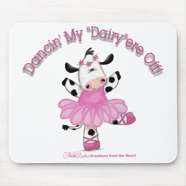 Ballerina Cow Mouse Pad (Front)