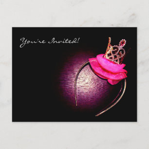 Ballerina Crown Invitation Postcard