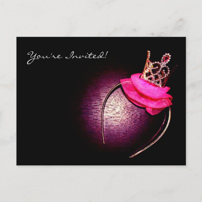 Ballerina Crown Invitation Postcard (Front)