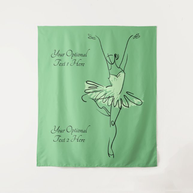 Ballerina custom name & colour tapestry (Front)