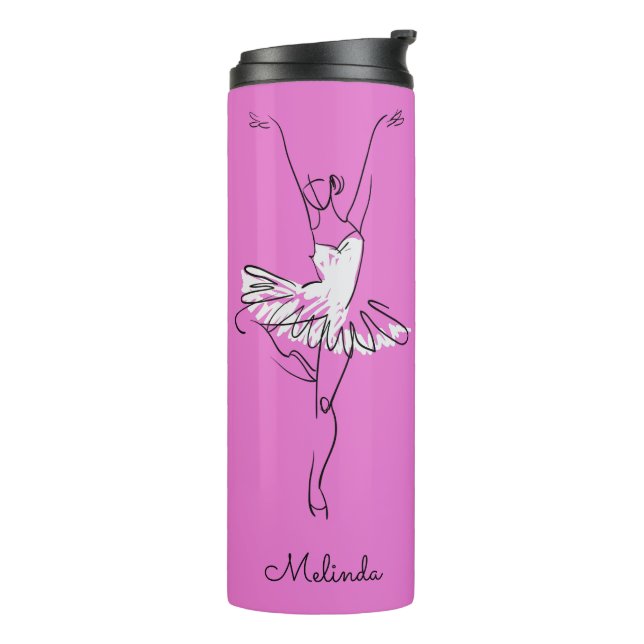 Ballerina custom name & colour tumbler (Rotated Left)