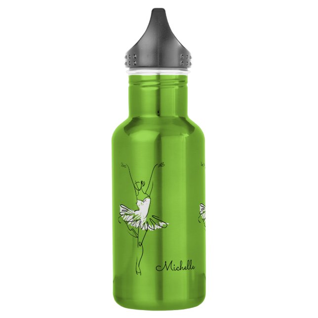 Ballerina custom name water bottles (Left)