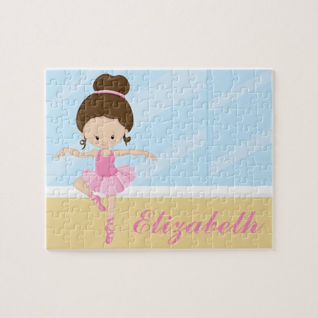 Ballerina Custom Personalised Name Puzzle (Horizontal)