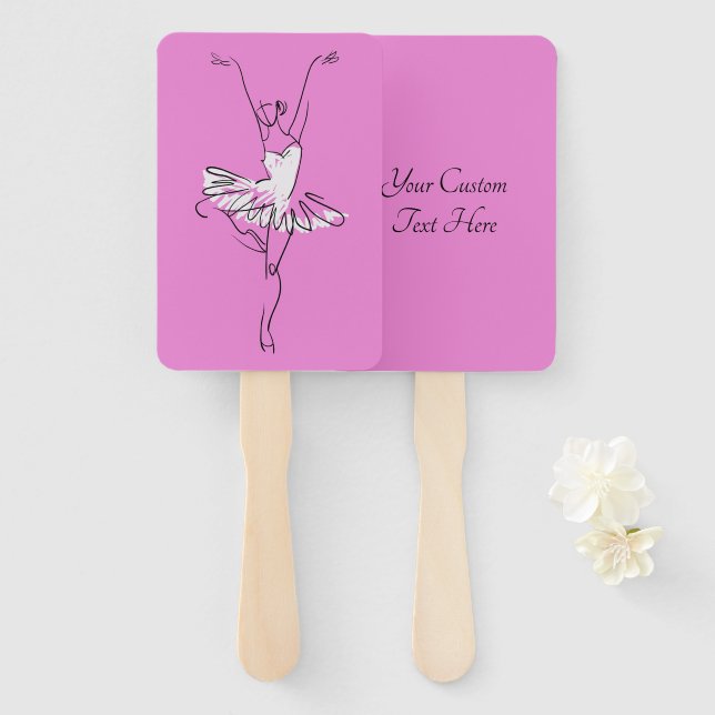 Ballerina custom text & colour fan set (Front and Back)