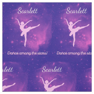 Ballerina Dance Among The Stars Galaxy Custom Fabric