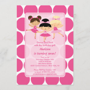 Ballerina Dance Birthday Invitation