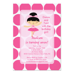 Ballerina Dance Birthday Invitation