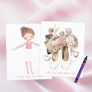Ballerina Dance Birthday Party Colouring Activity
