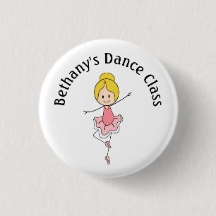 Ballerina Dance Class 3 Cm Round Badge