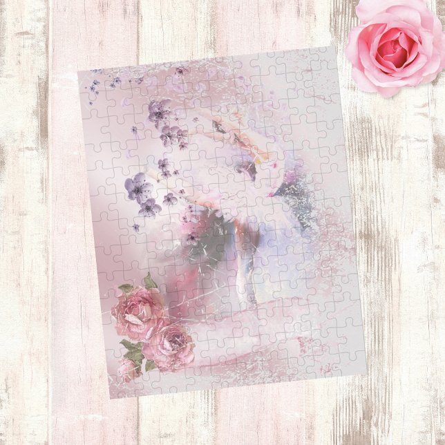 Ballerina Dance Florals Ribbon Jigsaw Puzzle (Creator Uploaded)