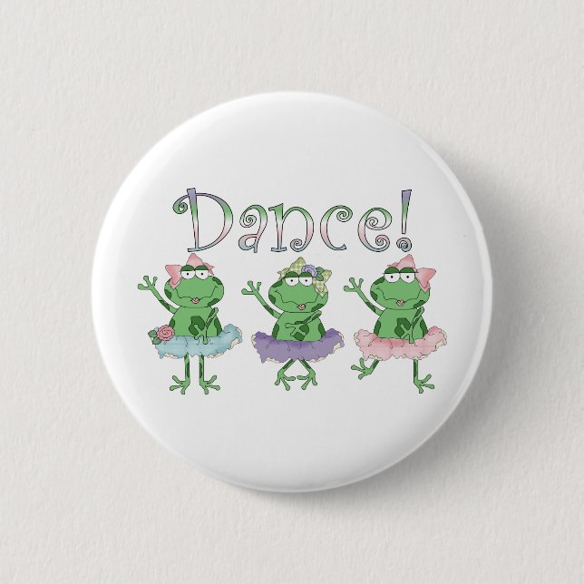 Ballerina Dance Frogs 6 Cm Round Badge (Front)