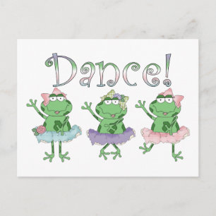 Ballerina Dance Frogs Postcard