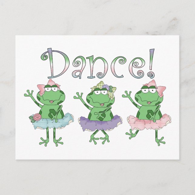 Ballerina Dance Frogs Postcard (Front)