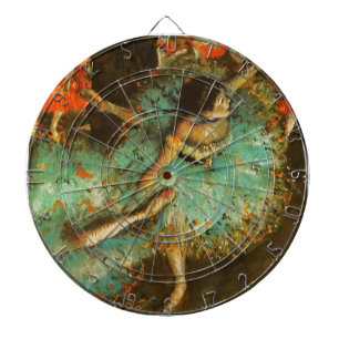 Ballerina Dance Green Dancer Edger Degas Painting Dartboard