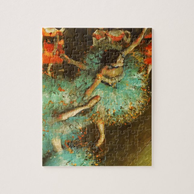 Ballerina Dance Green Dancer Edger Degas Painting Jigsaw Puzzle (Vertical)