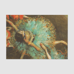 Ballerina Dance Green Dancer Edger Degas Painting Tissue Paper