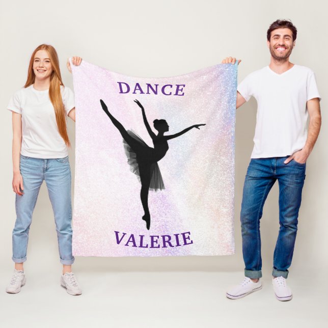 Ballerina Dance Pastel Fleece Blanket (In Situ)
