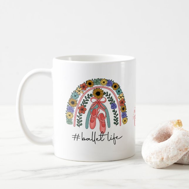 Ballerina Dance Studio Ballet Instructor Dancer  Coffee Mug (With Donut)