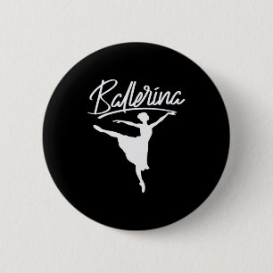 Ballerina Dancer 6 Cm Round Badge