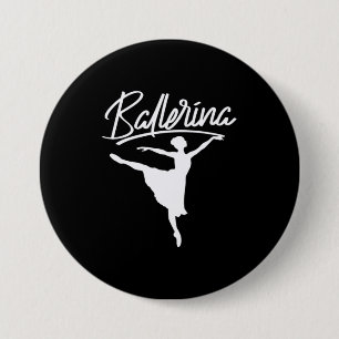 Ballerina Dancer 7.5 Cm Round Badge