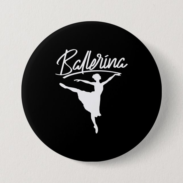 Ballerina Dancer 7.5 Cm Round Badge (Front)