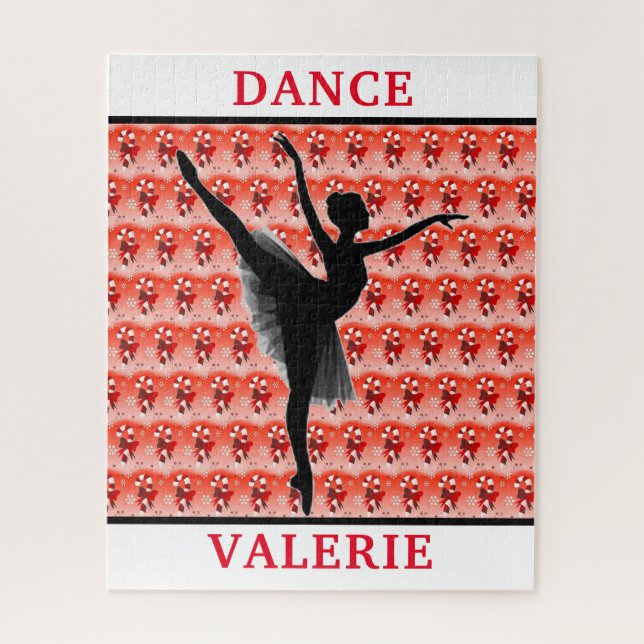 Ballerina Dancer Candy Cane Puzzle (Vertical)