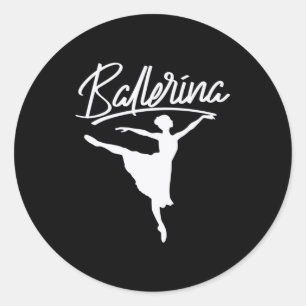 Ballerina Dancer Classic Round Sticker
