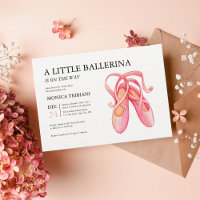 Ballerina Dancer Girl Baby Shower Minimalist Shoes