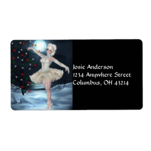 Ballerina Dancer Girl :: Christmas Address Labels