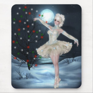 Ballerina Dancer Girl : Fantasy Christmas Mousepad