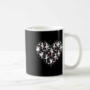 Ballerina Dancer Heart Valentines Day Teacher Danc Coffee Mug
