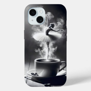 Ballerina Dancer In Coffee iPhone 15 Case