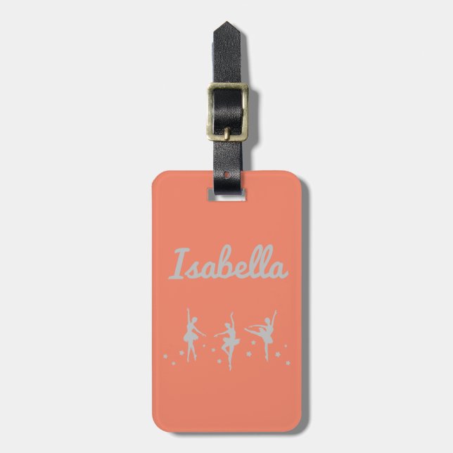 Ballerina Dancer Luggage Tag | Recital Birthday (Front Vertical)
