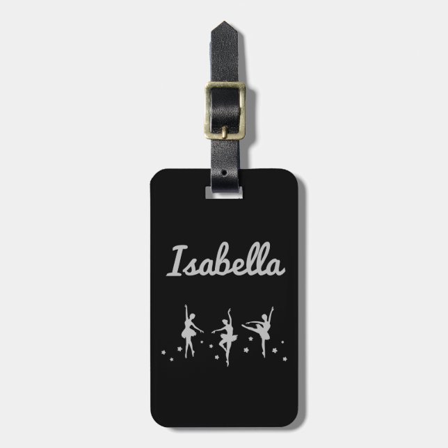 Ballerina Dancer Luggage Tag | Recital Birthday (Front Vertical)