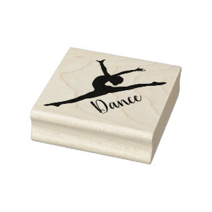 Ballerina Dancer Rubber Stamp
