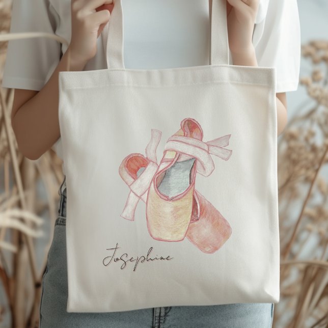 Ballerina Dancer Tote With Name Bag (Creator Uploaded)