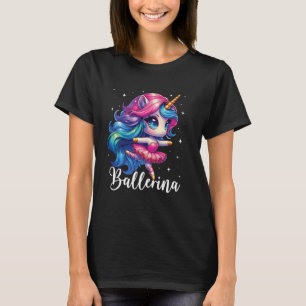 Ballerina Dancer Unicorn Girl Cute Ballet Kids Tod T-Shirt
