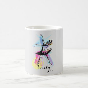 Ballerina Dancer Watercolor  Coffee Mug