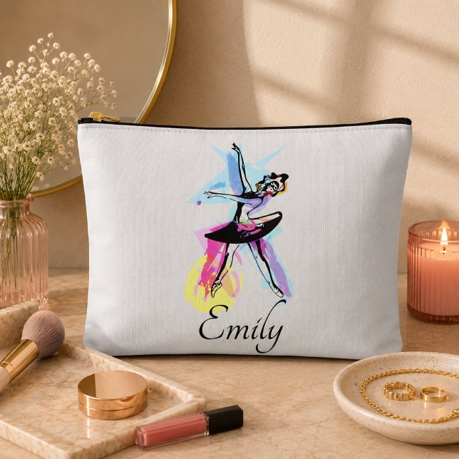 Ballerina Dancer Watercolor Theme Accessory Pouch (Creator Uploaded)