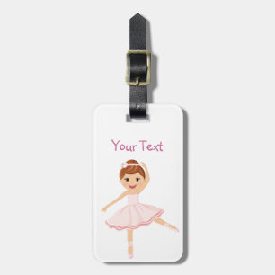 Ballerina Dancer with brown hair Luggage Tag