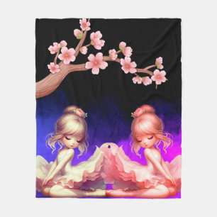  Ballerina Dancers Fleece Blanket