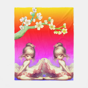 Ballerina Dancers Fleece Blanket