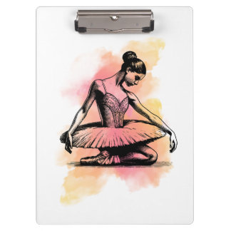 Ballerina Dancing in Color Clipboard