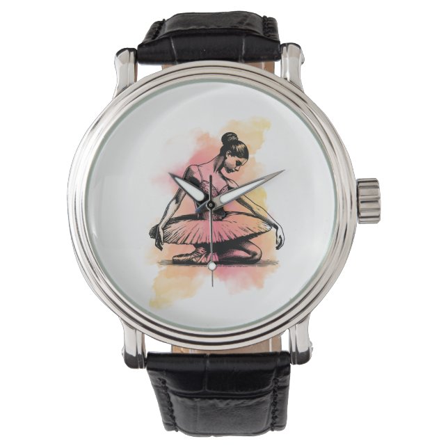 Ballerina Dancing in Colour  Watch (Front)