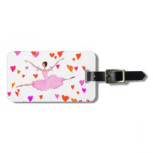 Ballerina dancing in Colourful Hearts