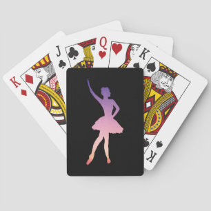 Ballerina dancing modern geometric design playing cards